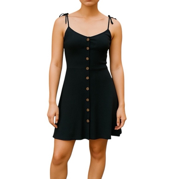 Topshop Sleeveless Mini Dress Black - Picture 1 of 9